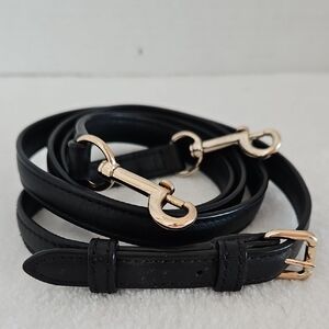 Coach | Women's Black Leather Replacement Detachable Adjustable Bag Strap